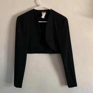 teeze me vintage black cropped cardigan sweater